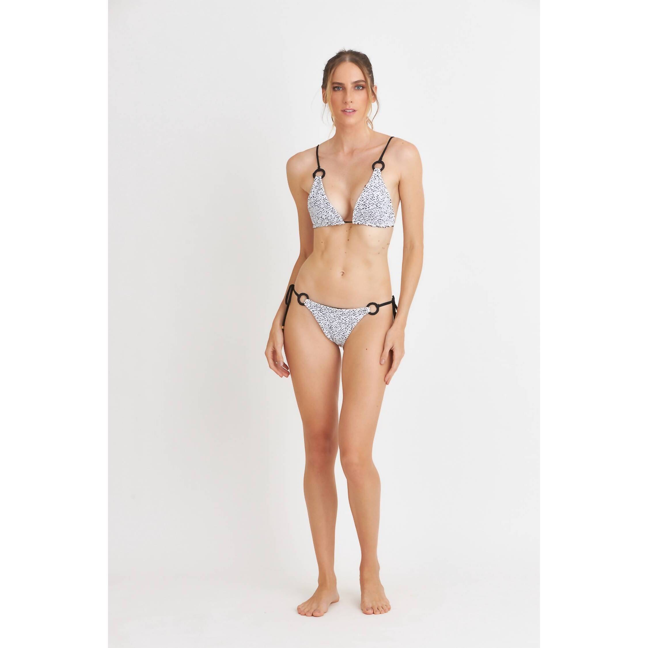 New Nhall Resortwear Diana Bikini Set In Black Dots